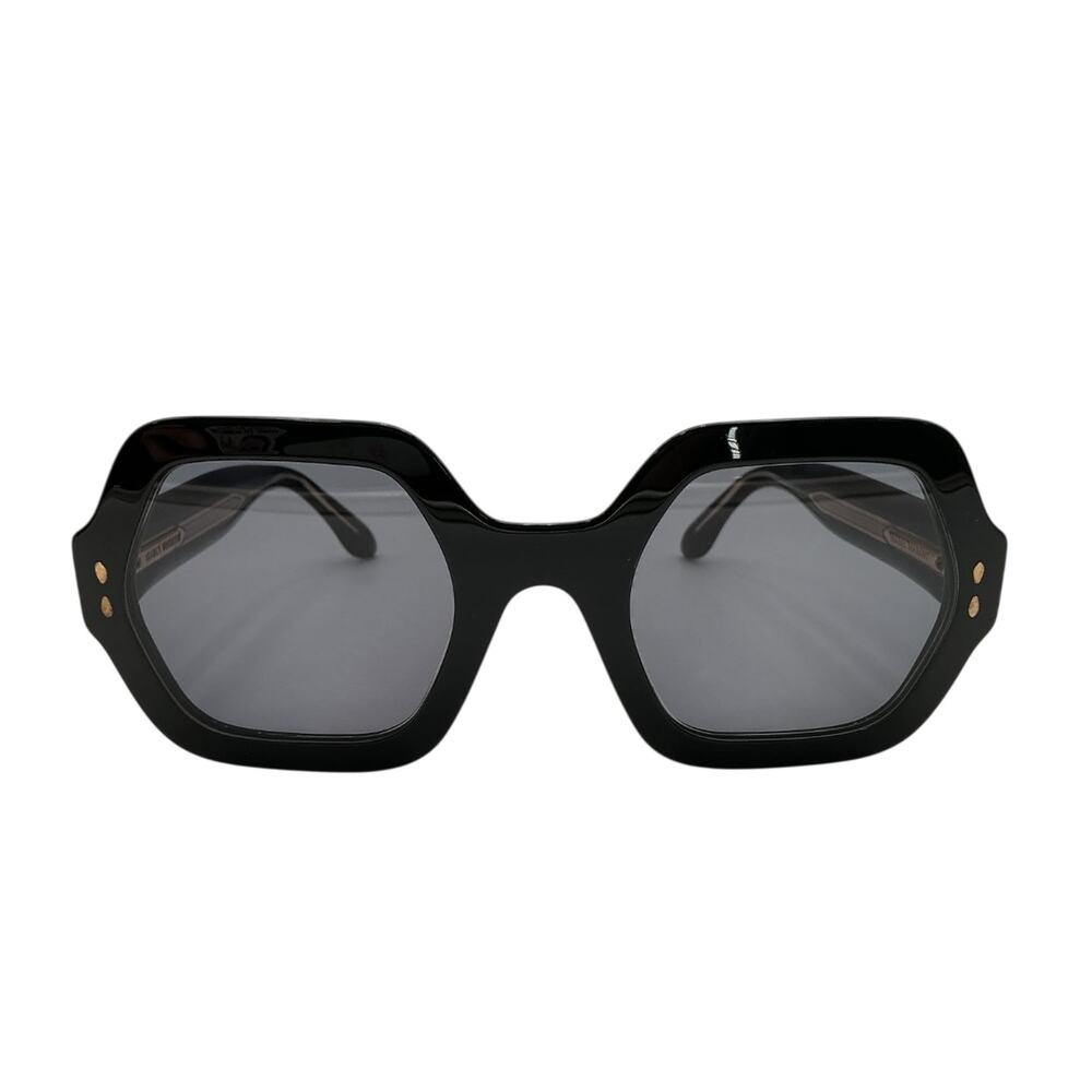 Isabel Marant Sleek Black Hexagon-Frame Acetate Sunglasses - Picture 3 of 9